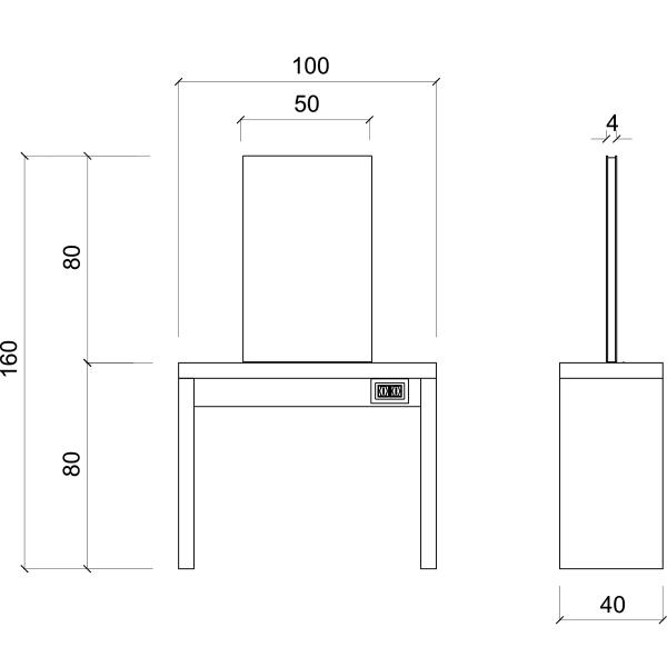Зеркало парикмахерское JADBAR Rectangular shape mirror 2P 2
